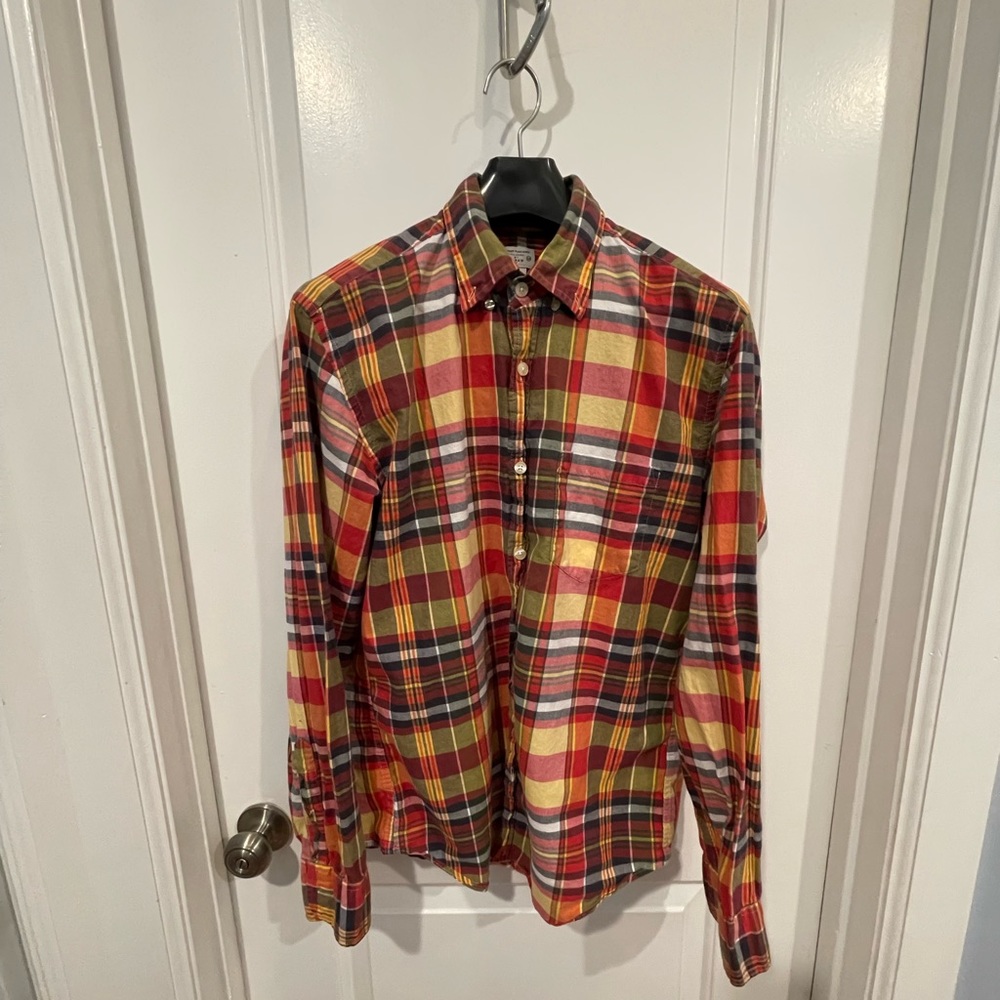 J Crew Mens Medium Long Sleeve Button Up
